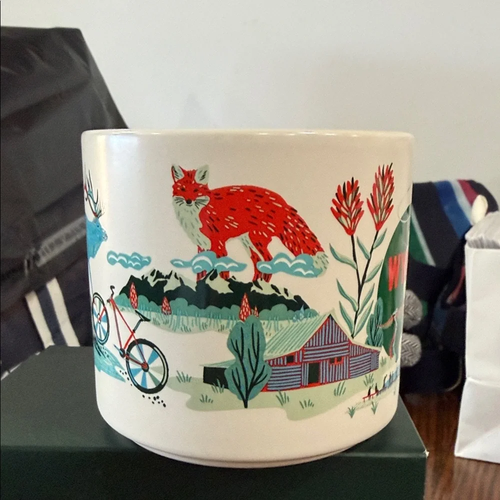Starbucks Wyoming Mug with Vibrant Illustrations